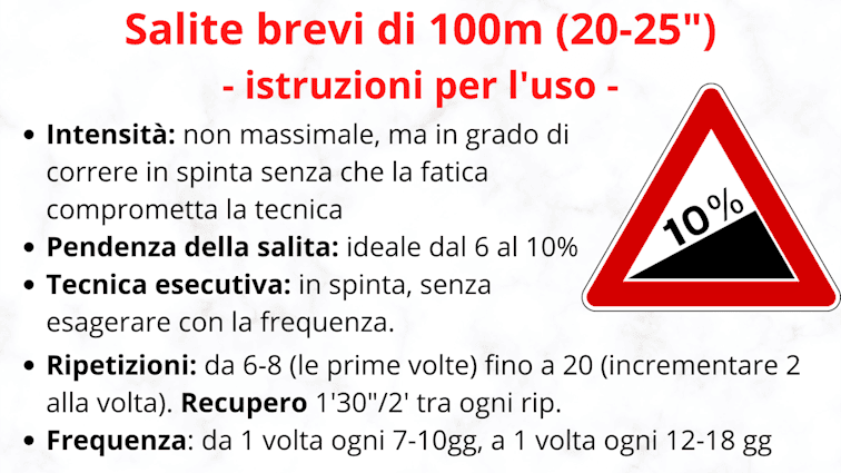 descrizione modalità allenamento allunghi in salita