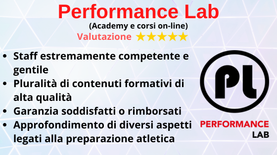 Performance Lab: immagine promozionale con i punti di forza del servizio